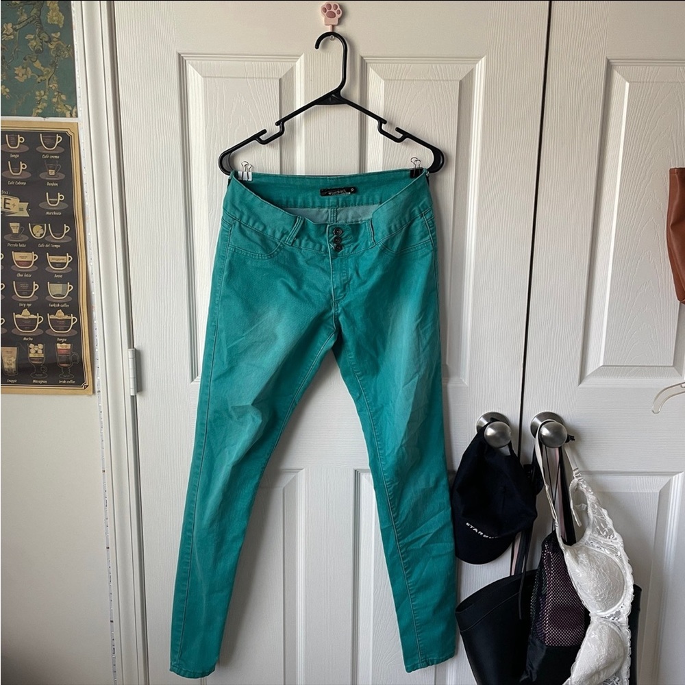 Hot Topic Lovesick Turquoise Jeans - Size 9 - Never Worn